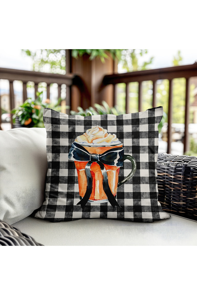 Evmila Husă de pernă cu textură catifelată, imprimată pe ambele părți, cu mod...