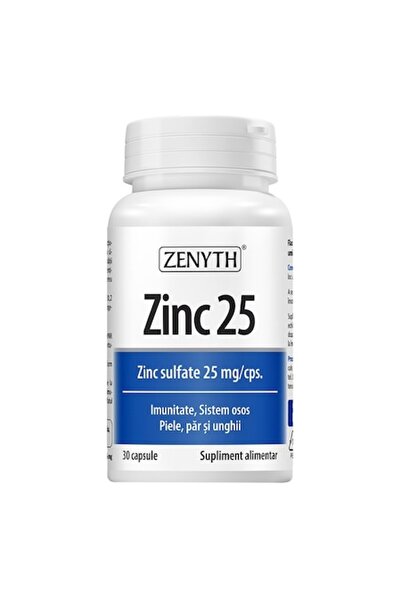 Zenyth Pharmaceuticals Sulfat de zinc 25, capsule de 25 mg, Zenyth, 30 de cap...