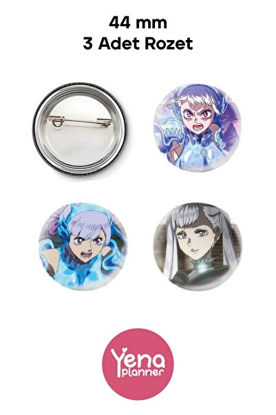 Yenaplanner Set de ornamente pentru geanta Black Clover / Set de insignări