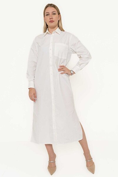 Yola Long Sleeve Dress With Side Neckline Opening