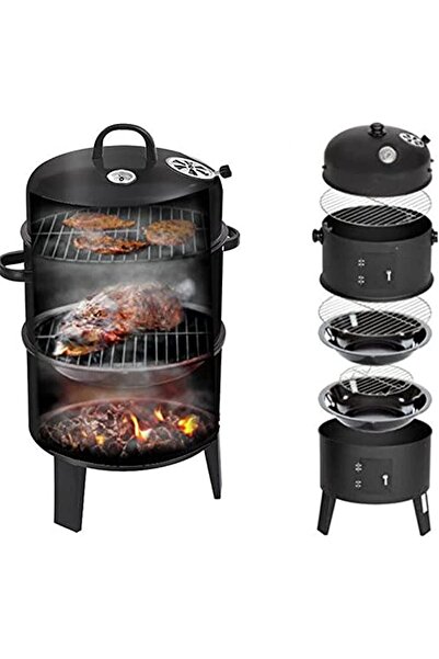 Generic 3-in-1 BBQ Cylinder Grill with Thermometer (BBQ014)