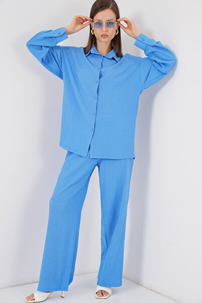 Bigdart 5858 Knitted Double Suit - Blue