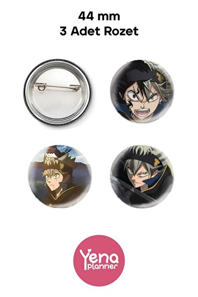 Yenaplanner مجموعة زينة حقيبة / شارة بلاك كلوفر