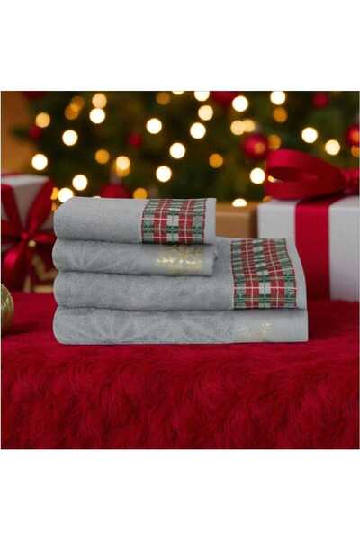NikAr Home Cotton Towel Set 4-Piece Set 100% Cotton 70X130 / 50X80 Dimensions