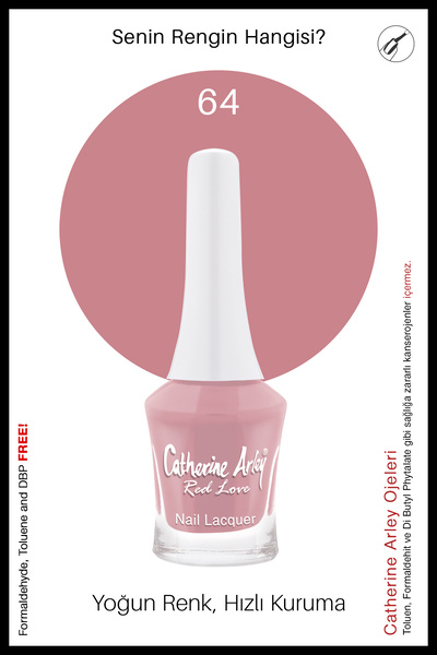 Catherine Arley CA RED LOVE – NAIL LACQUER – OJE – 64 – 7,5ml