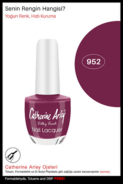 Catherine Arley CA Nail Lacquer – OJE 952 Düz Fırça (Flat) – 14ml