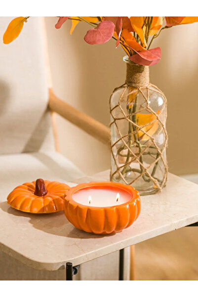 LC Waikiki HOME Turuncu Bal Kabağı Figürlü Kokulu Dekoratif Mum 13 Cm/210 Gr