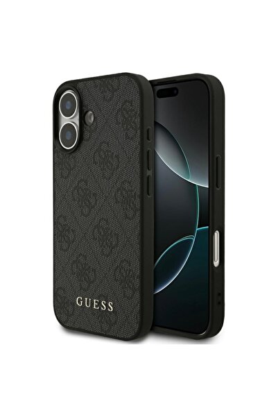Guess Θήκη για iPhone 17, Σκληρή θήκη 4G Classic, Μαύρη