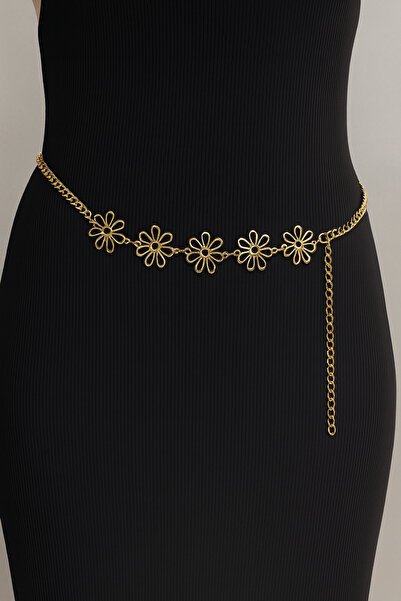 ZERAMİNE Curea de damă cu lanț de aur – Accesoriu elegant pentru talie