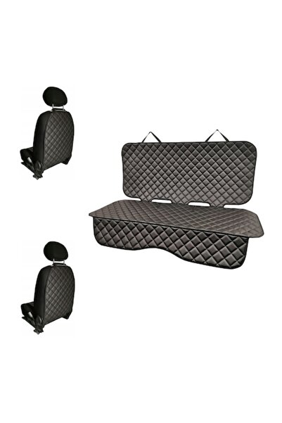 Metru Patrat Set 3 protecții auto, piele matlasată, universale, negre, lavabi...