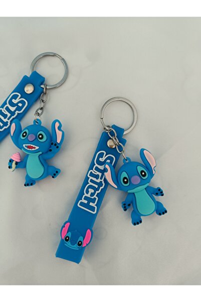 Kudi Stitch Figure Silicone Double Keychain