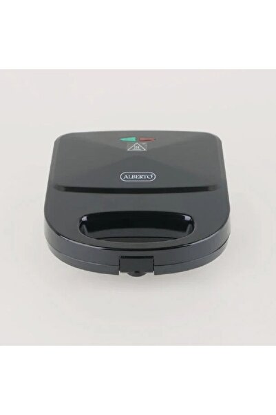 Alberto صانعة ساندويتشات من البولي بروبيلين، شريحتان، غلاف معدني أسود، 700 واط