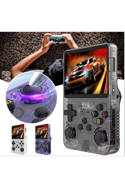 Tradeo وحدة تحكم ألعاب بشاشة 3.5 بوصة، تصميم شفاف، وحدة تحكم مدمجة، جهاز ألعاب