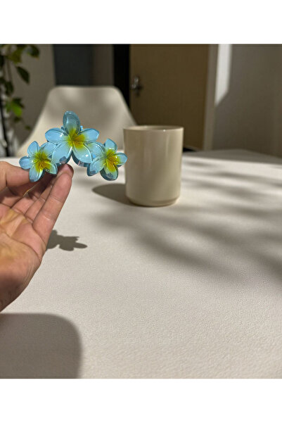 KANİNCHEN Agrafă de păr cu flori de lotus pentru femei, agrafă de păr, agrafă triunghiulară colorată (10 cm)