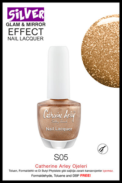 Catherine Arley CA Sılver Glam&Mırror Effect Nail Laquer – Sılver Oje – NO: 05 – 14ml