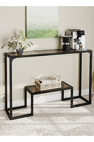 VariFurnx 120*30*80cm 3Tier Console Table Sofa Table with Shelf and Entryway Table Couch Hallway Entrance