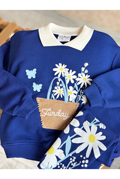 Alvadonna KIZ ÇOCUK GÖMLEK YAKA ALT ÜST TAKIM