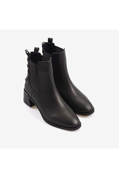 KEMAL TANCA Hakiki Deri Kadın Topuklu Chelsea Bot 26-103552K