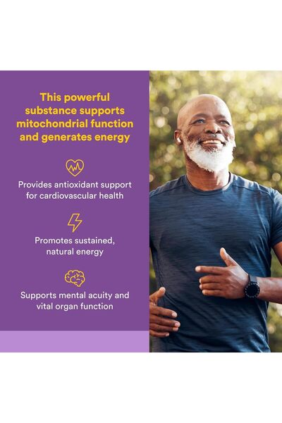 Natural Factors Coenzyme Q10 200 mg, Natural Coenzyme Q10 Supplement for Energy, Heart and Cognitive
