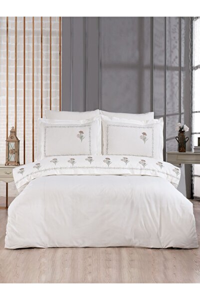 Elvira Home Collection Eh ΣΕΤ ΠΑΠΛΩΜΑΤΟΣ ΔΙΠΛΟΥ ΚΡΕΒΑΤΙΟΥ ΜΕ ΚΕΝΤΗΜΕΝΟ ΒΑΜΒΑΚΙ PARLA