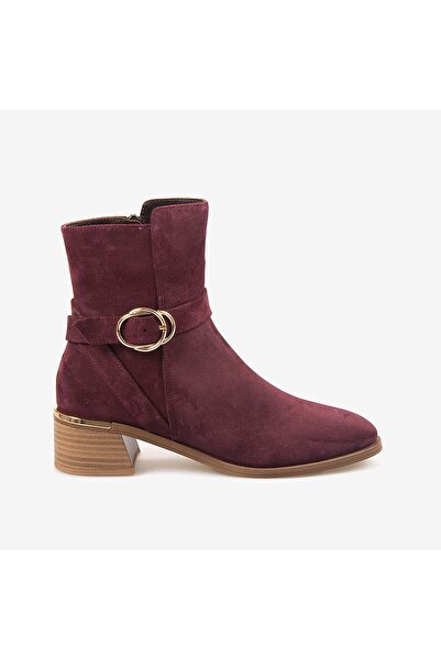 KEMAL TANCA Hakiki Deri Kadın Süet Topuklu Bot 26-103557K