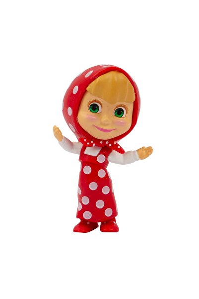 GIOCHI PREZIOSI Set Figurina Masha si Ursul in Capsula Capsunica - Masha in Rochita Rosie si 1 buc Mini Figurina Sur