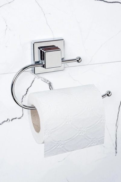 Elista حامل ورق التواليت الكروم ذو اللصق القوي (إنتاج محلي 100%)