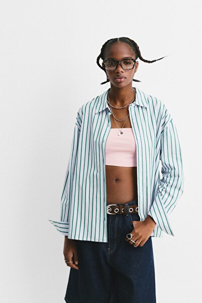 Pull & Bear Long sleeve striped shirt