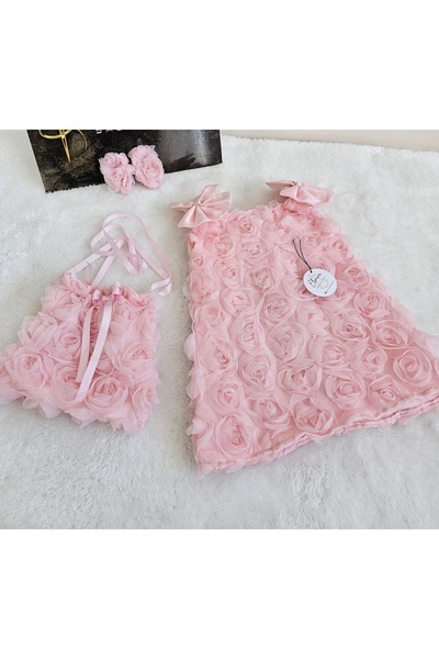 Elwirababyboutiqe güllü düz elbise