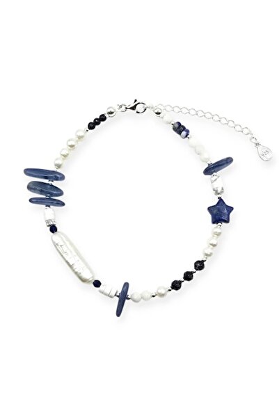 Lexy's Boutique Anklet Bracelet, Handmade, Adjustable, Sterling Silver 925, Lexy's Boutique, Semi-Precious Stones an