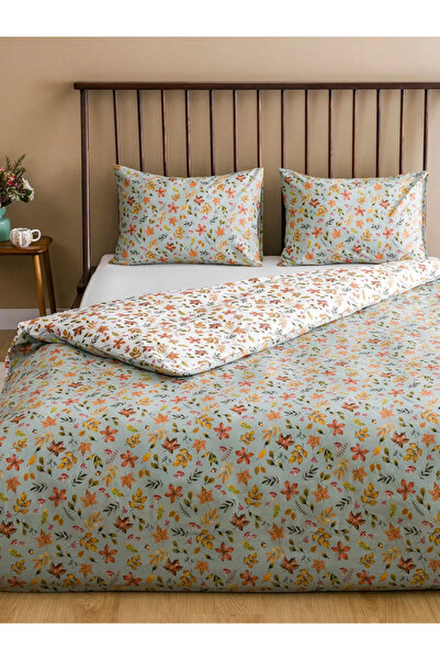 LC Waikiki HOME Yeşil Çiçek Baskılı Çift Kişilik Nevresim Seti 200x220 cm