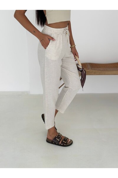 PUCKA FASHION Pucka Hiri Linen Pocket High Waist Comfortable Carrot Pants