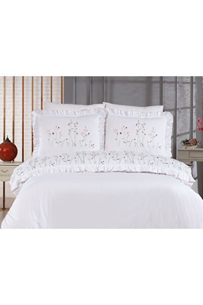 Elvira Home Collection Eh Bahardali Cotton Embroidered Double Bedding Set