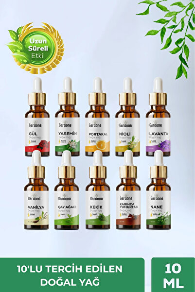 Gardone 10'lu Çok Tercih Edilen Set %100 Saf ve Doğal Damlalık Kapak Katkısız...