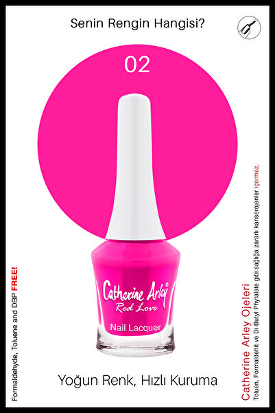 Catherine Arley / RED LOVE – NAIL LACQUER – OJE – 02 – 7,5ml