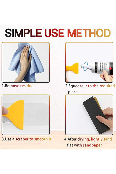 ASHILE Wall Repair Paint Wall Mending Agent Wall Spackle with Roll Brush Wall Surface Hole Fill White Color