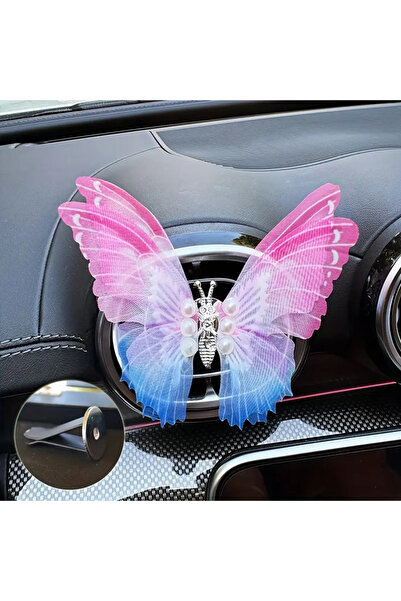 Vira Rise فراشة أرجوانية أنيقة مع أجنحة متحركة توربيدو مكيف هواء ملحقات السيارة زخرفة داخلية للسيارة