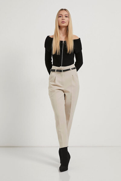 Arma Life Armalife 3790 Belted High Waist Carrot Women's Pants