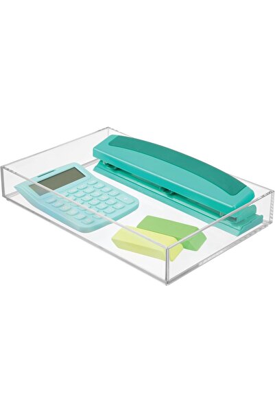 Slasa منظم أدراج أكريليك من - صينية شفافة 8 × 12 × 2 بوصة