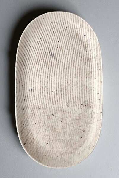 İkram Dünyası Id Fine Grıgıo Series 37 cm Oval Boat Presentation Plate