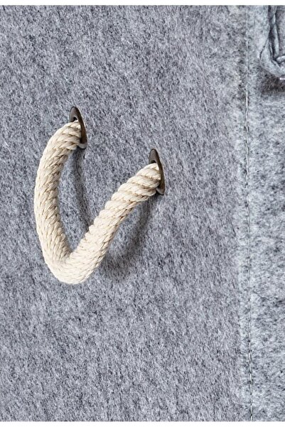 Buclee Сірий фетровий короб з кришкою Mega Box 55x41x30 см Багатофункціональний органайзер Кошик для зберігання білизни та речей