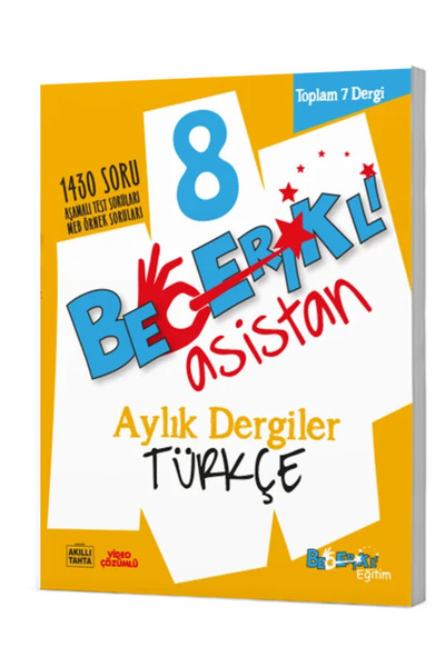 fenomen okul Becerikli Asistan 8. Sınıf Türkçe Aylık Dergiler Seti