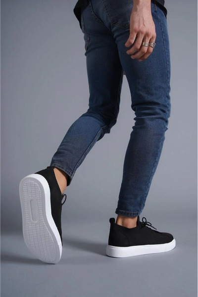 Zerenyus حذاء رجالي كاجوال برباط من التريكو الفاخر طراز KB 112