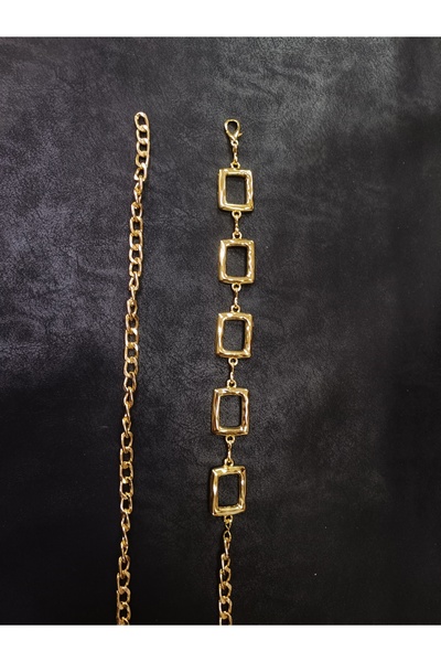 RODEO Lanț de talie pentru femei cu detalii pătrate