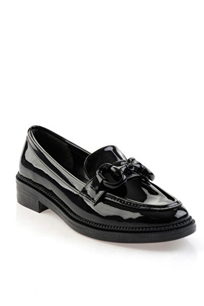 Bambi Siyah Kadın Loafer Ayakkabı K01216401398