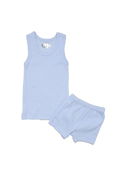 bebegen Unisex Blue Jacquard Athlete Boxer Set