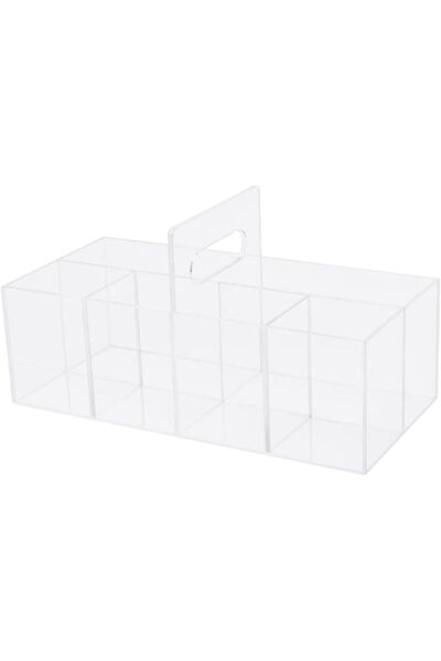 Slasa منظم مكياج بمقبض - حقيبة تخزين محمولة لمستحضرات التجميل والفرش ومستلزمات التجميل