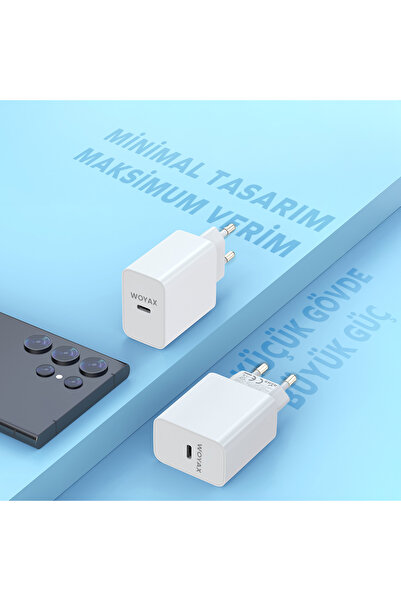 woyax Samsung Galaxy S22 S23 S24 S25 Ultra / S22 S23 S24 S25 Plus Yüksek Hızlı Şarj Adaptörü 45W Type-C