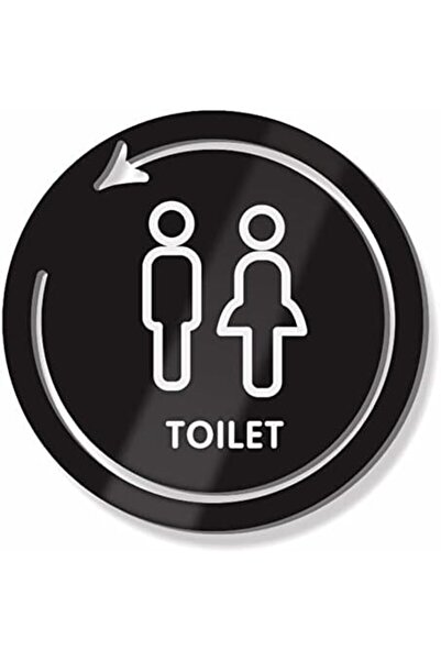 Slasa لافتة حمام دائرية من الأكريليك مقاس 9 بوصات، لافتة باب حمام للرجال والن...