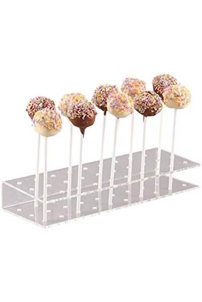 Slasa حامل مصاصات/عصي أظافر أكريليك من - حامل عرض مع 30 فتحة (قطر 6 مم) للمصاصات